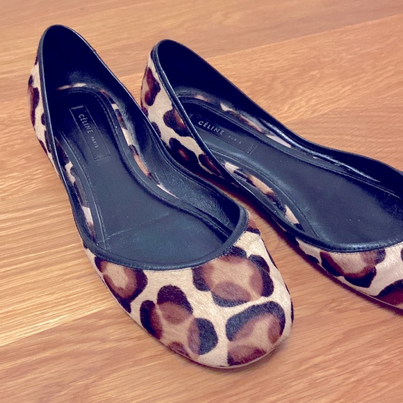 Celine Shoes - Celine Paris Leopard Flats